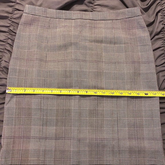 ARMANI Collezioni Wool Silk Microplaid Skirt - Picture 11 of 12